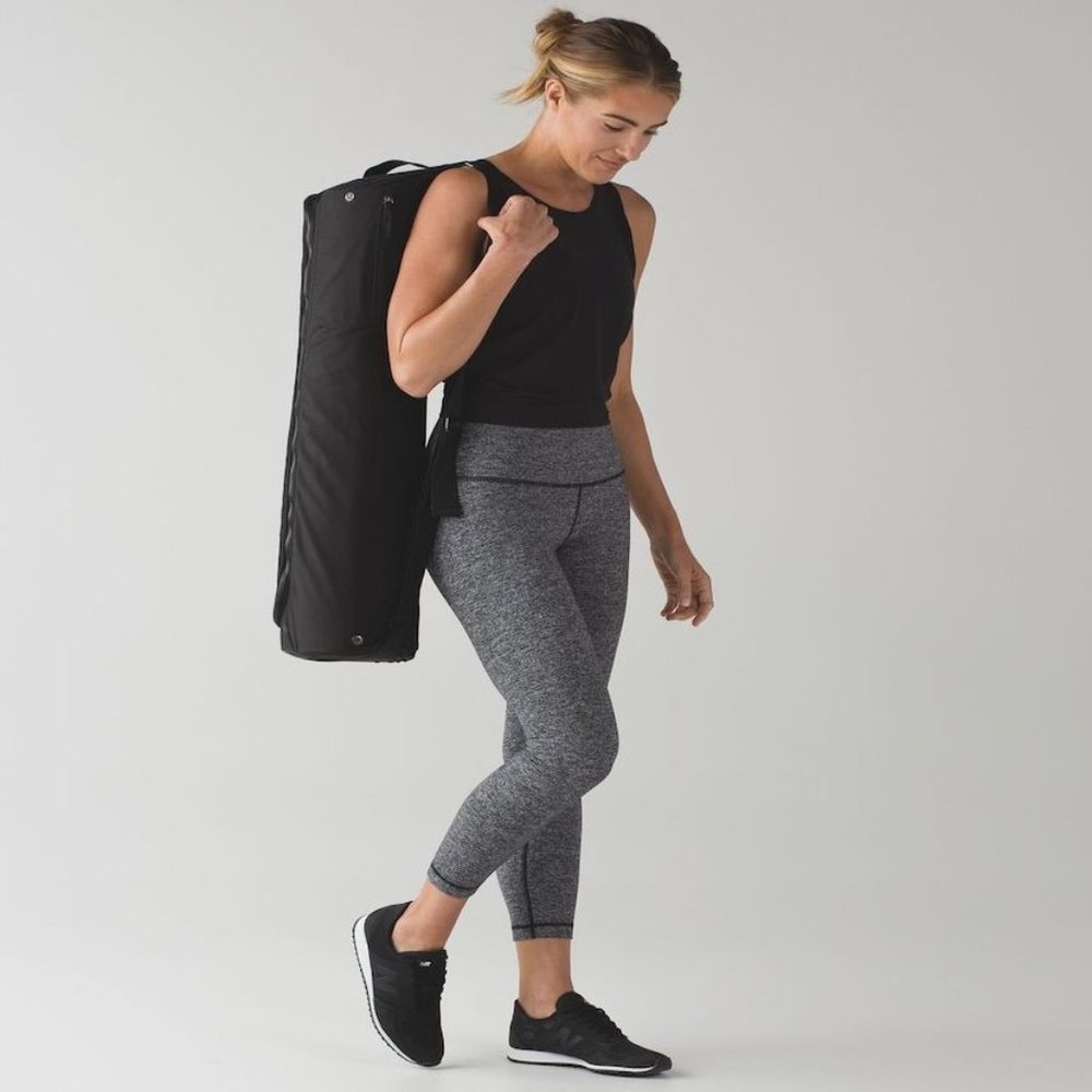 Lululemon Women Heathered Black High Rise High Times 7/8 Pants Leggings Size 6